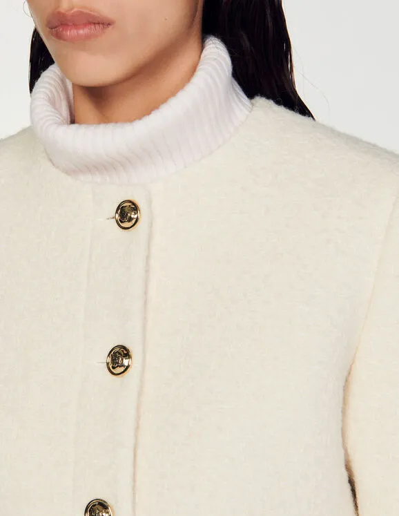 Cropped Bouclé Wool Jacket