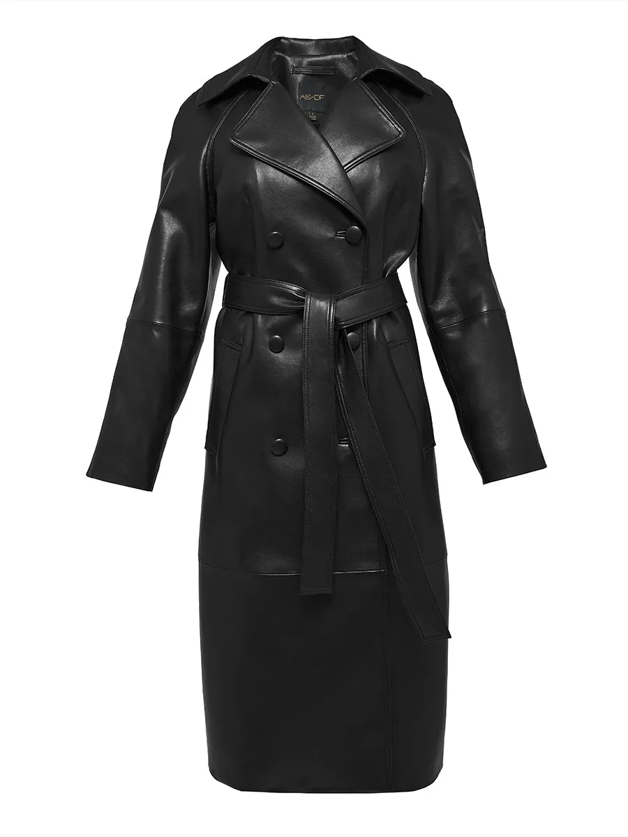 CURVE MILLER RECYCLED LEATHER TRENCH COAT