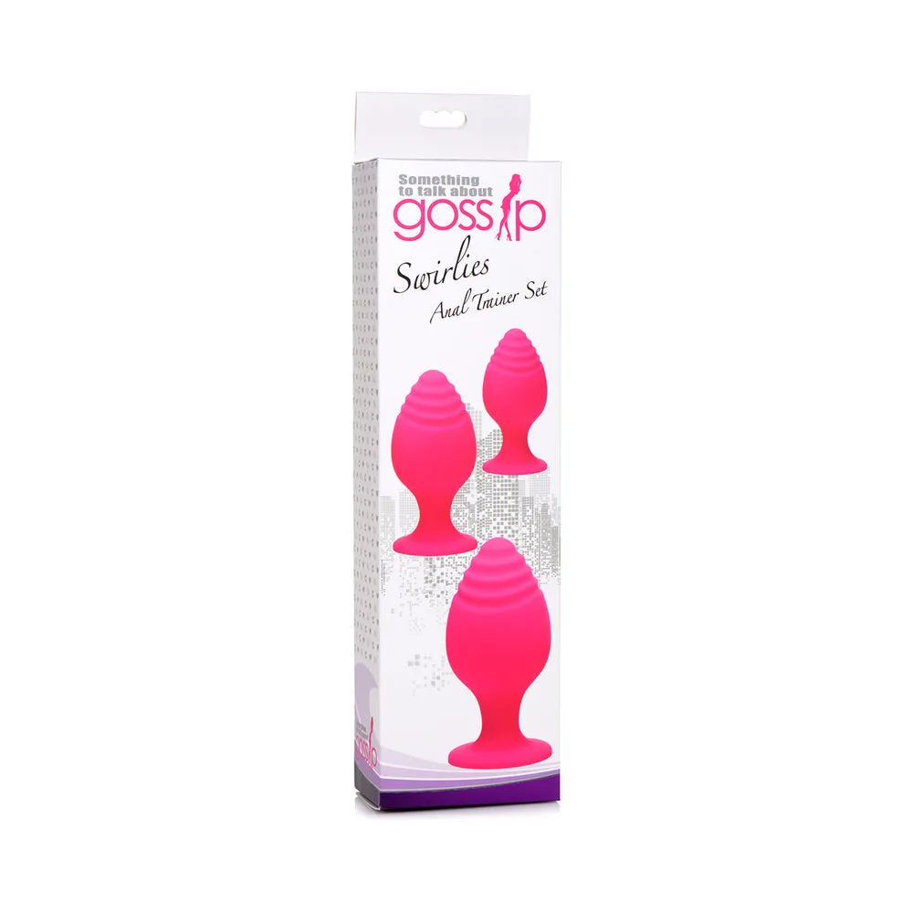 Curve Toys Gossip Swirlies 3-Piece Silicone Anal Training Set Magenta