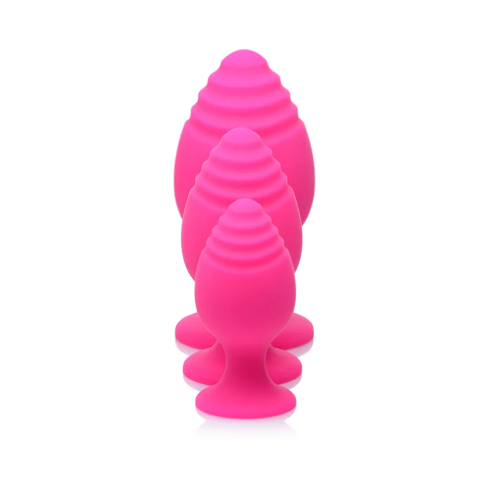 Curve Toys Gossip Swirlies 3-Piece Silicone Anal Training Set Magenta