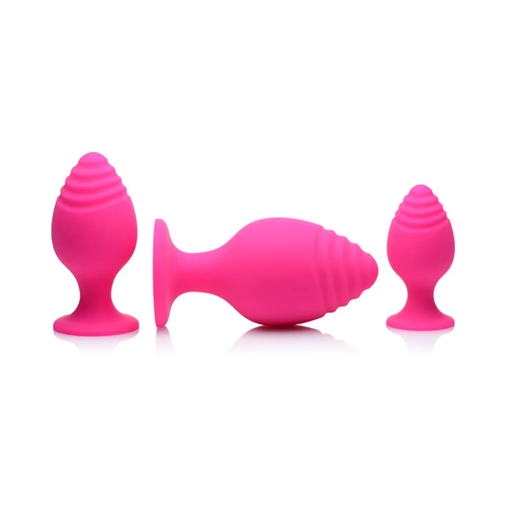 Curve Toys Gossip Swirlies 3-Piece Silicone Anal Training Set Magenta