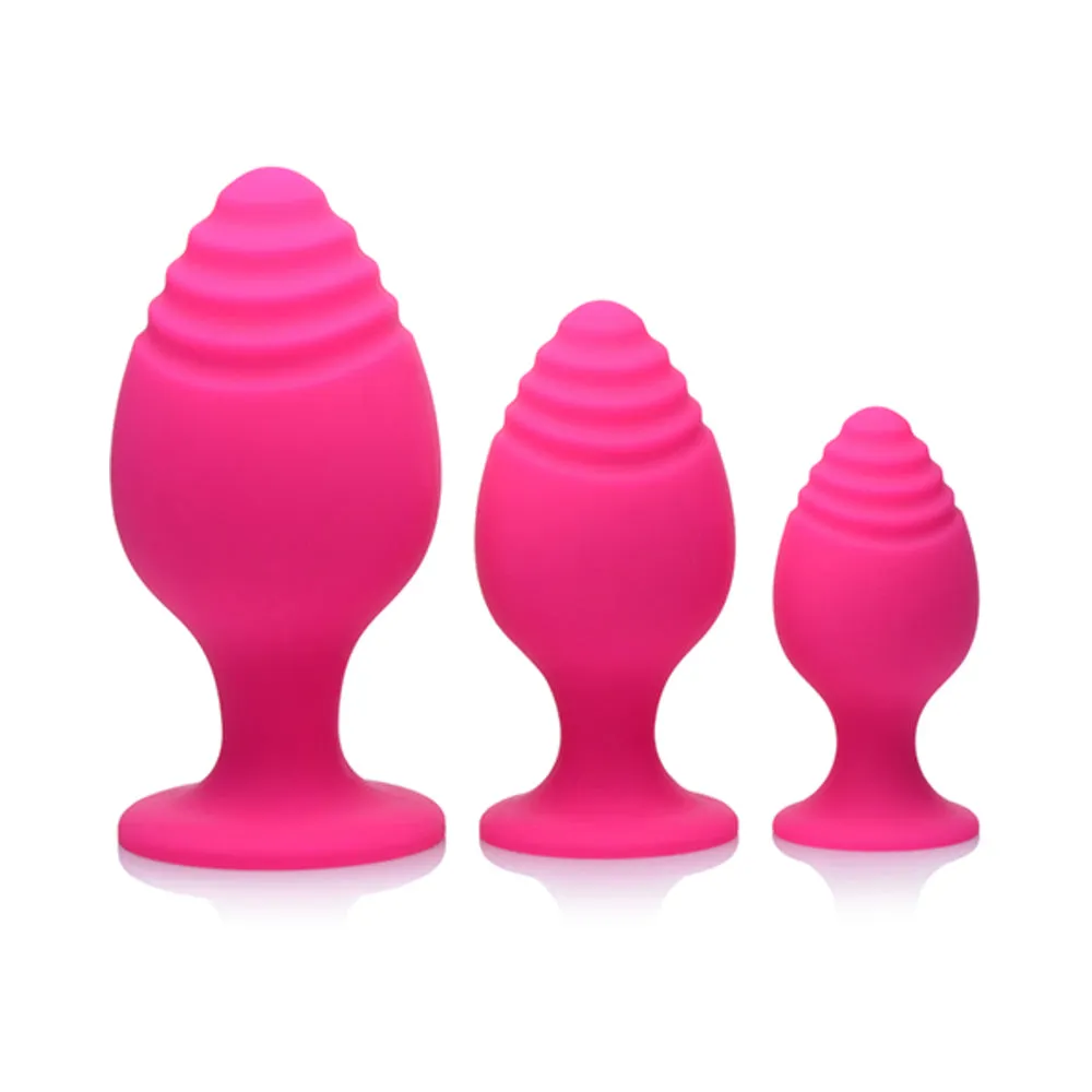 Curve Toys Gossip Swirlies 3-Piece Silicone Anal Training Set Magenta