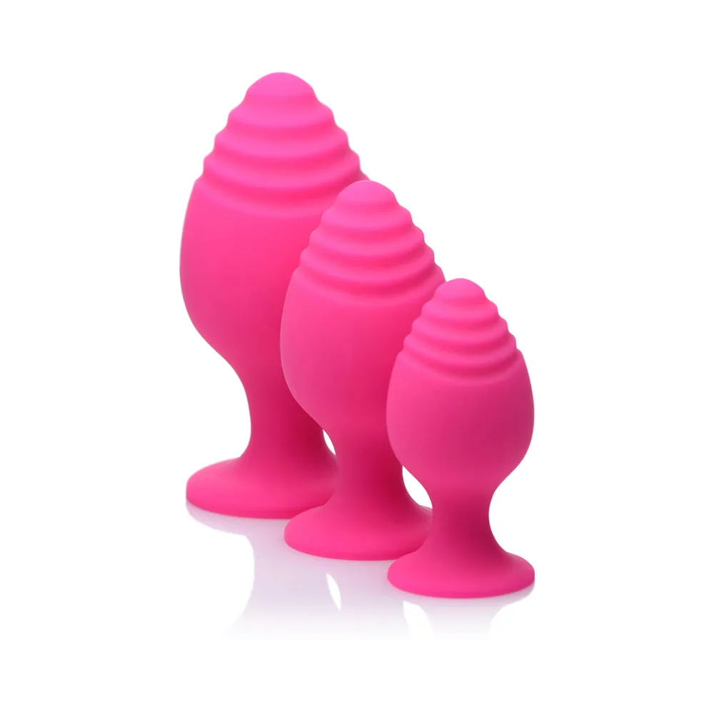 Curve Toys Gossip Swirlies 3-Piece Silicone Anal Training Set Magenta