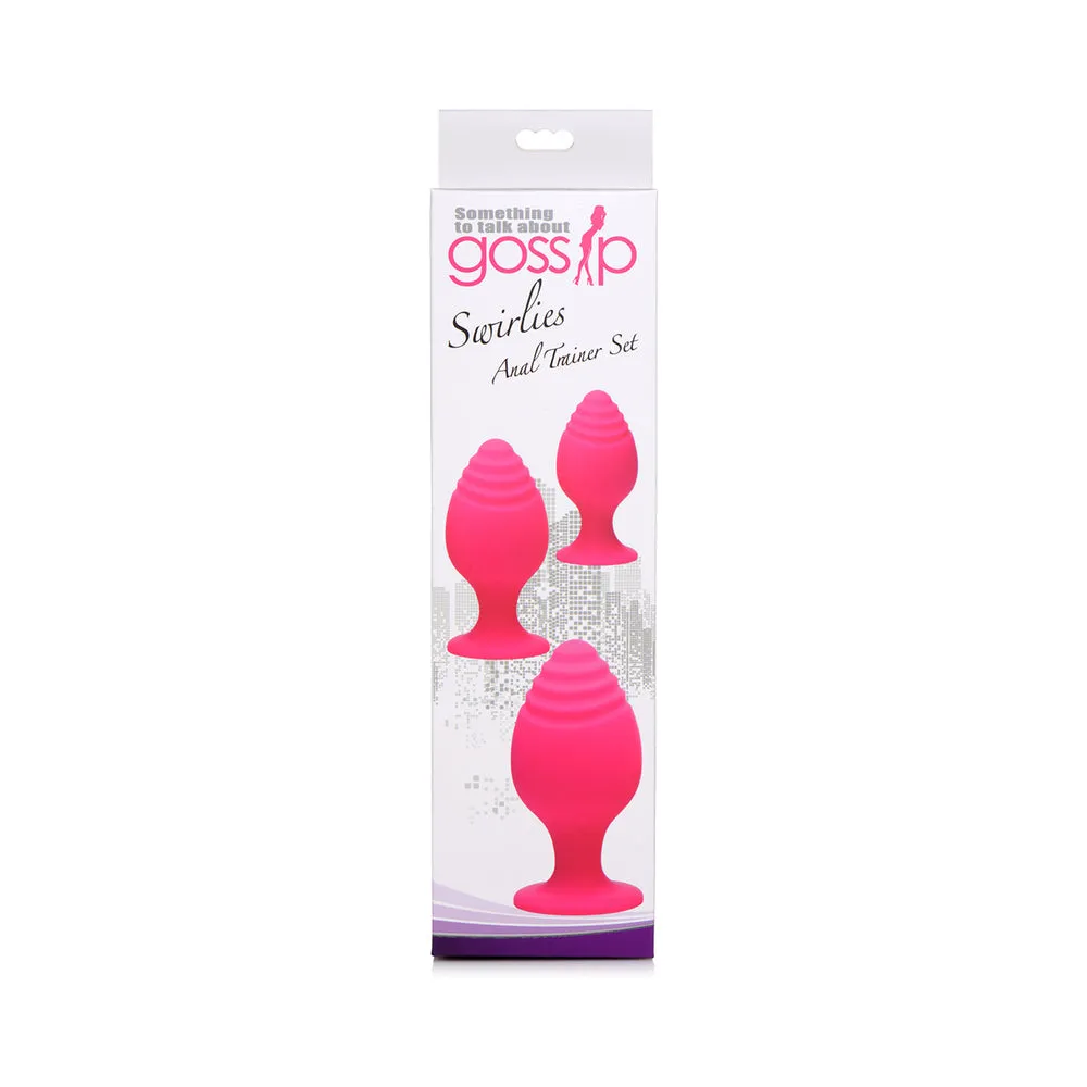 Curve Toys Gossip Swirlies 3-Piece Silicone Anal Training Set Magenta