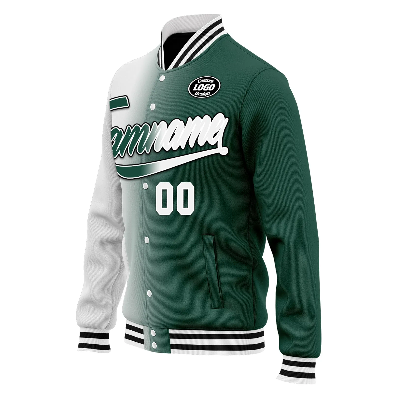 Custom Gradient Fashion Jacket Bomber Full-Snap Varsity Letterman Personalized Jacket FZ005-D028016-21