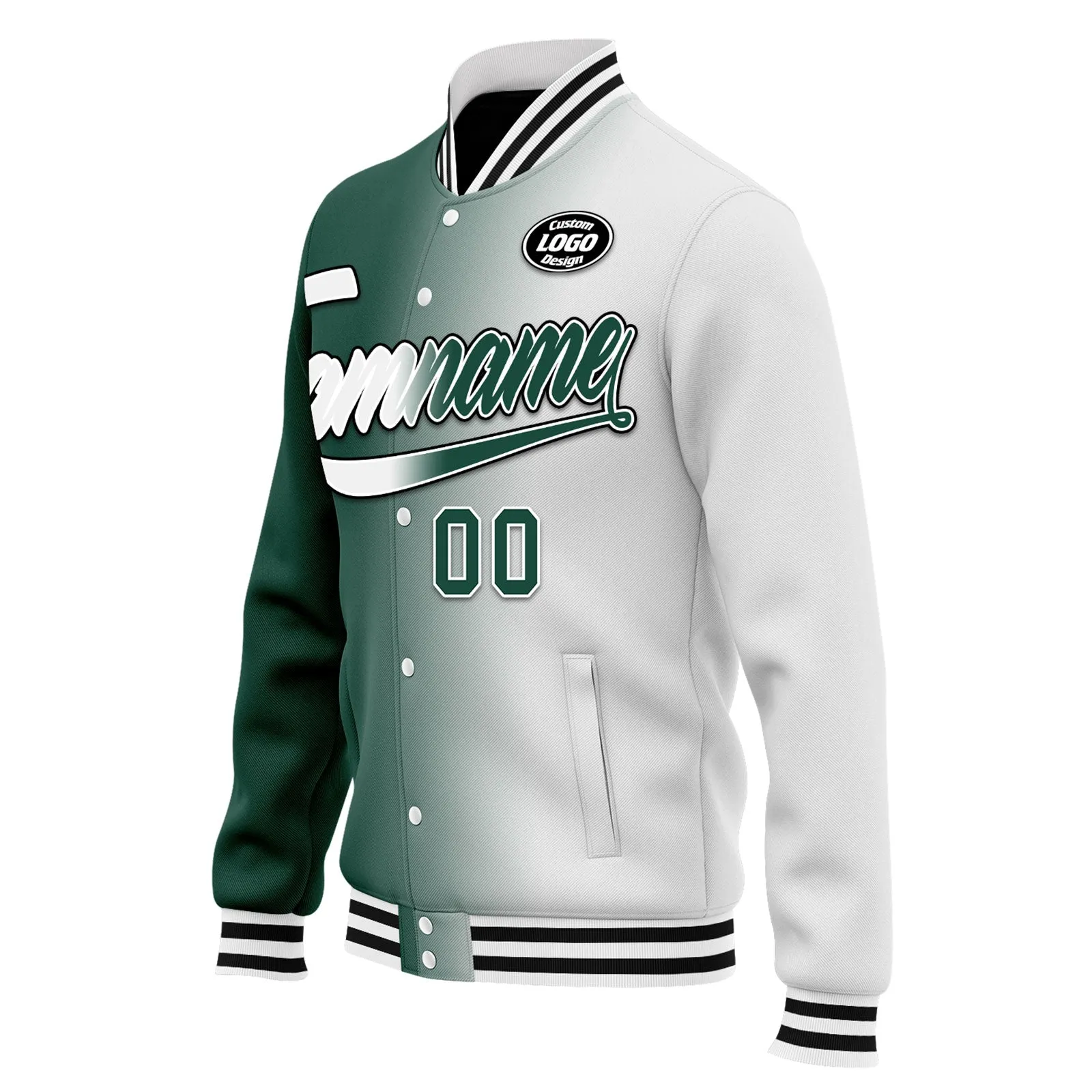 Custom Gradient Fashion Jacket Bomber Full-Snap Varsity Letterman Personalized Jacket FZ005-D028016-22