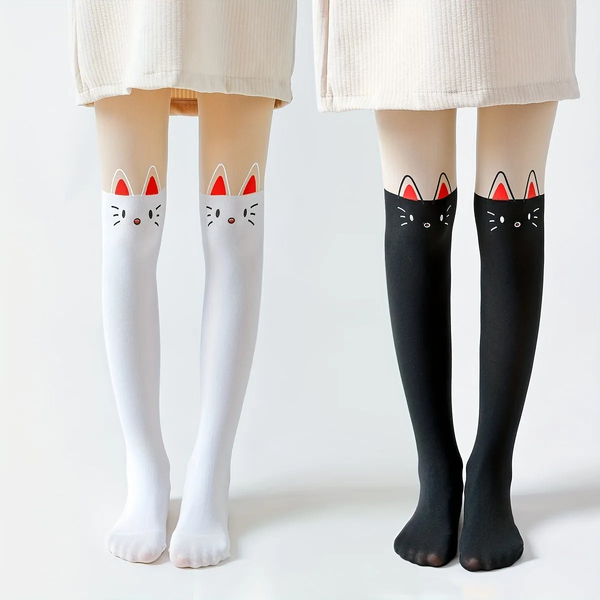 Cute Cat Breathable Tights Perfect for SpringSummer Kids  Teens