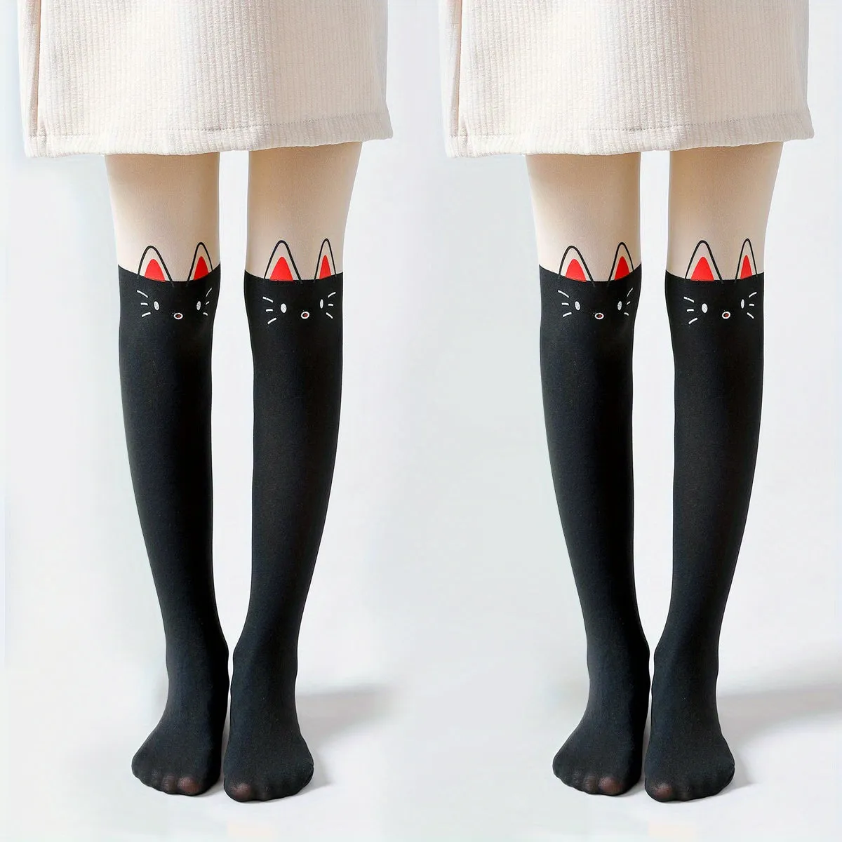 Cute Cat Breathable Tights Perfect for SpringSummer Kids  Teens