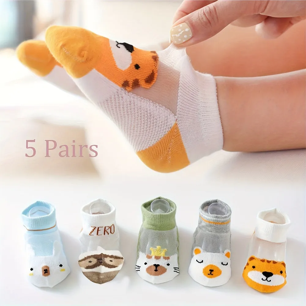 Cute Mesh Breathable Crew Socks for Kids 114Years Old