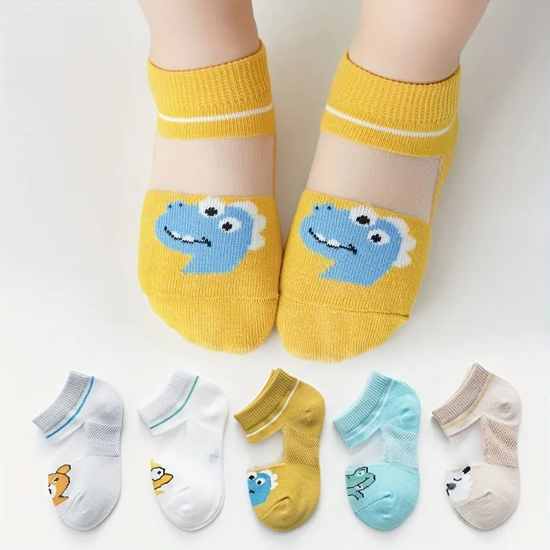 Cute Mesh Breathable Crew Socks for Kids 114Years Old