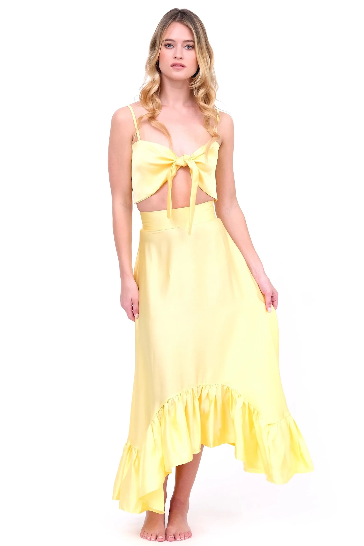 Daffodil Yellow Tie Top