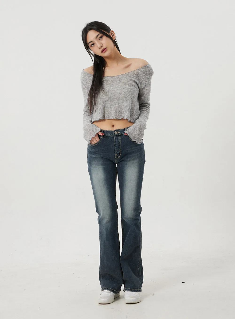 Dark Wash Bootcut Jeans BJ317