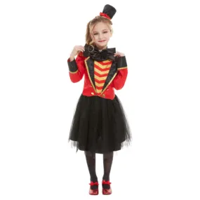 Deluxe Ringmaster Girls Costume, Red