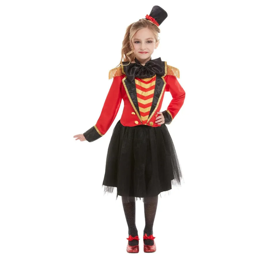 Deluxe Ringmaster Girls Costume, Red