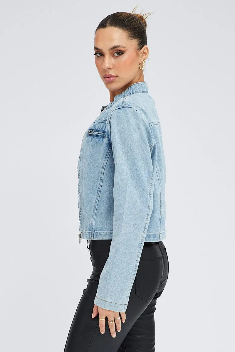 Denim Denim Jacket Long Sleeve