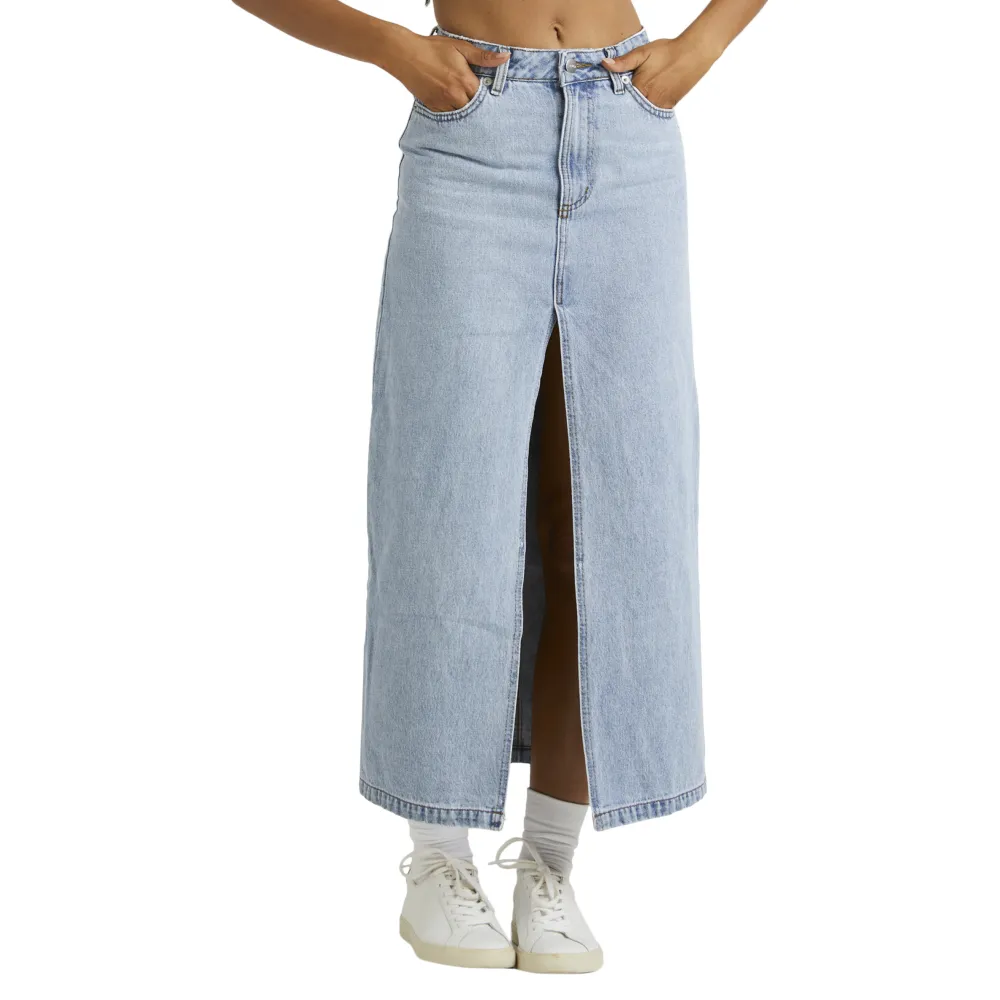 Denim Midi Skirt- Womens