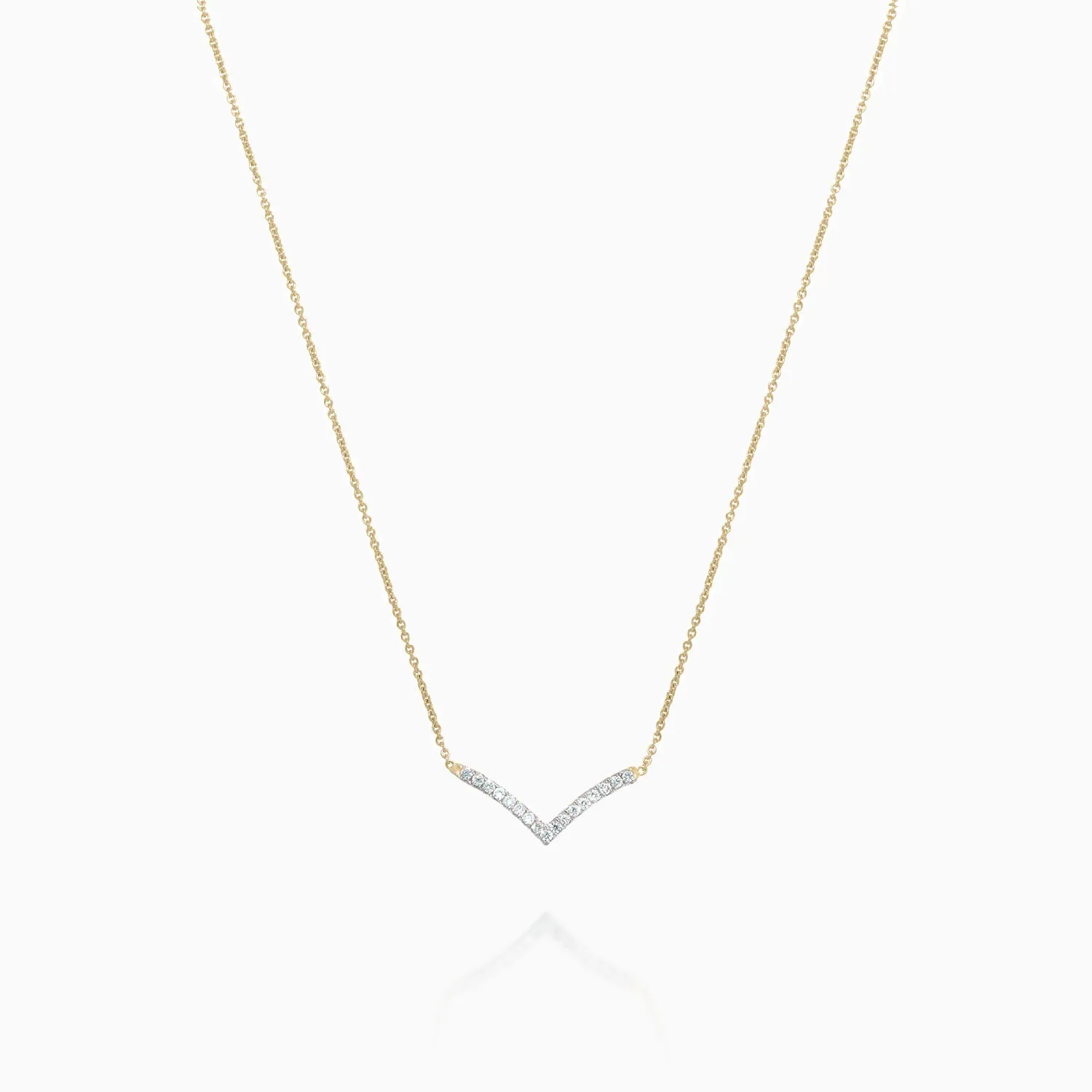 Diamond Pave V-Shape Necklace