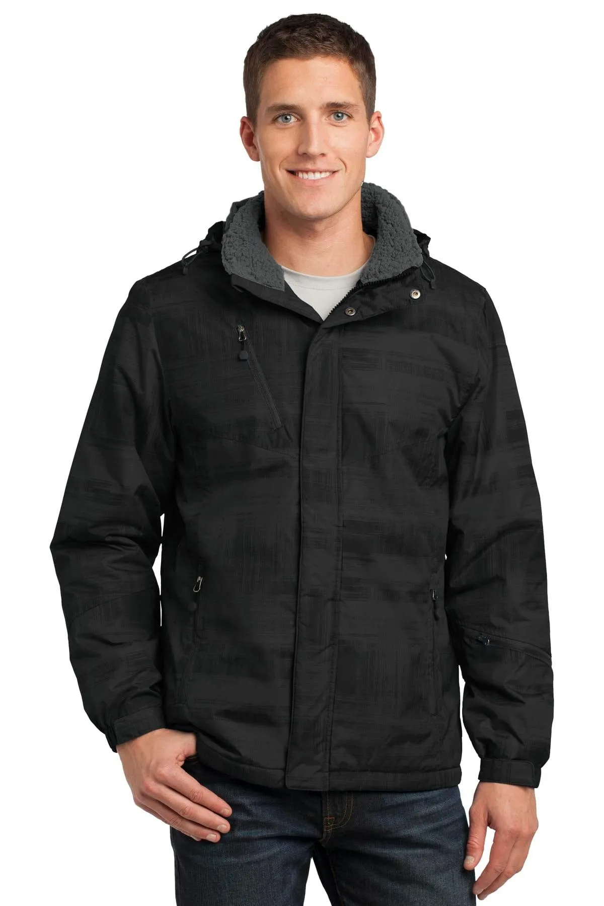 DISCONTINUED  Port Authority ®  Brushstroke Print Insulated Jacket. J320