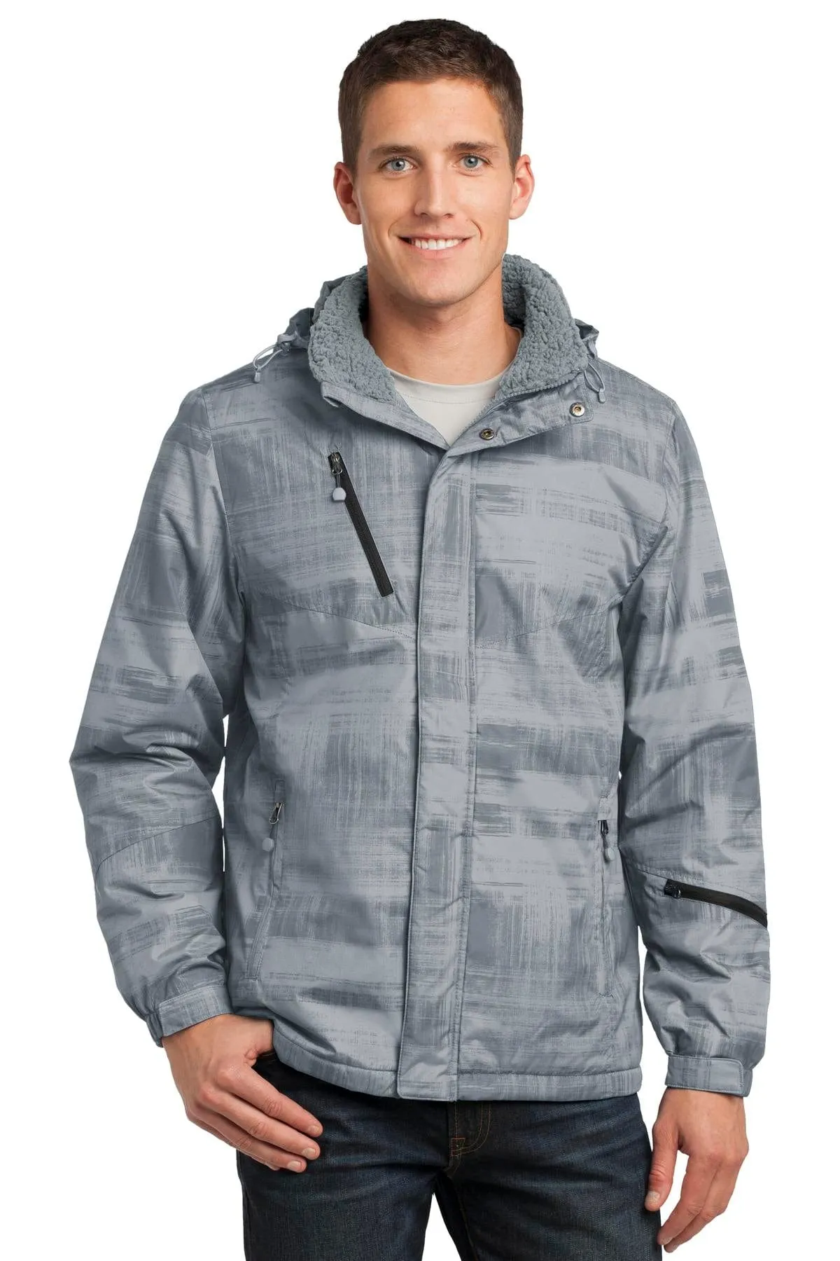 DISCONTINUED  Port Authority ®  Brushstroke Print Insulated Jacket. J320