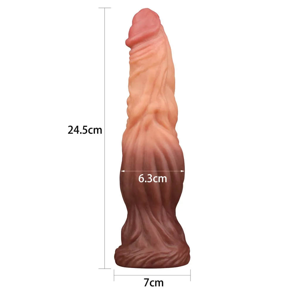 Dual layered Platinum Silicone Cock 9.5in Dildo