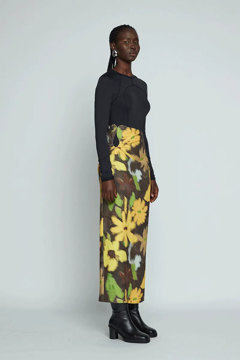 Ella Maxi Skirt - Acid Flowers