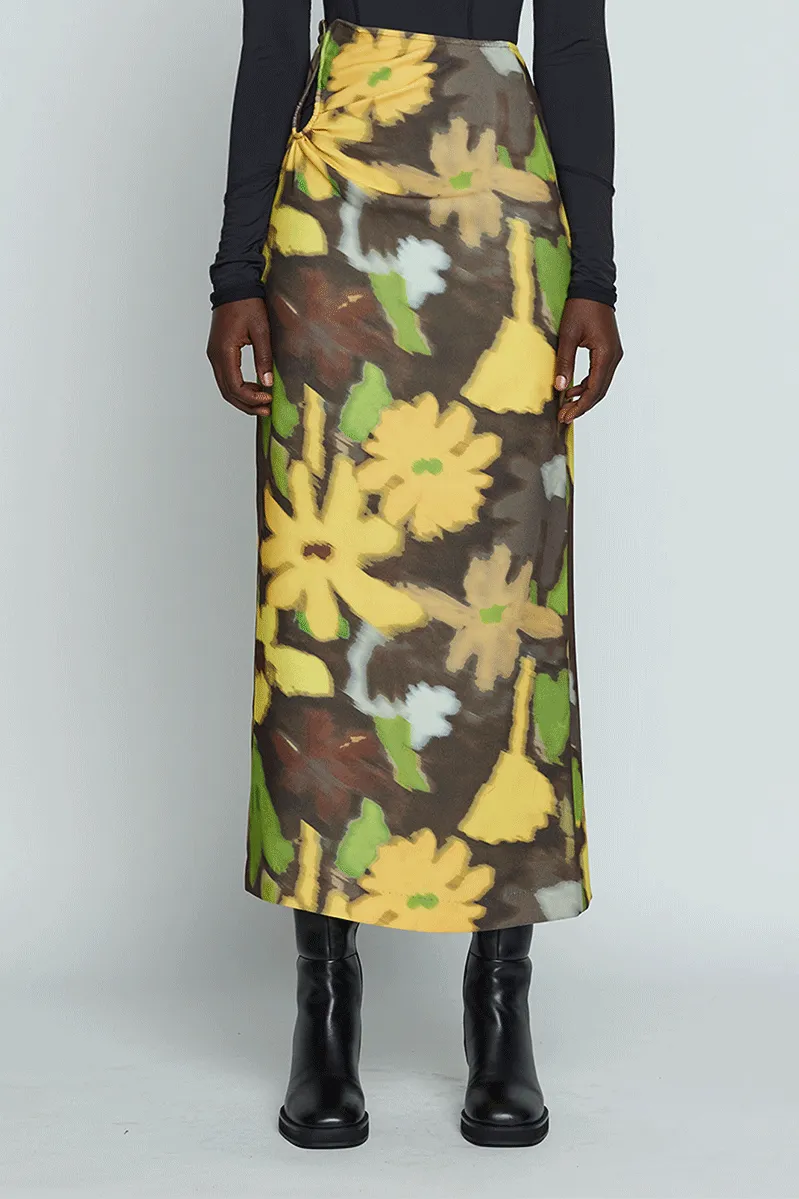 Ella Maxi Skirt - Acid Flowers