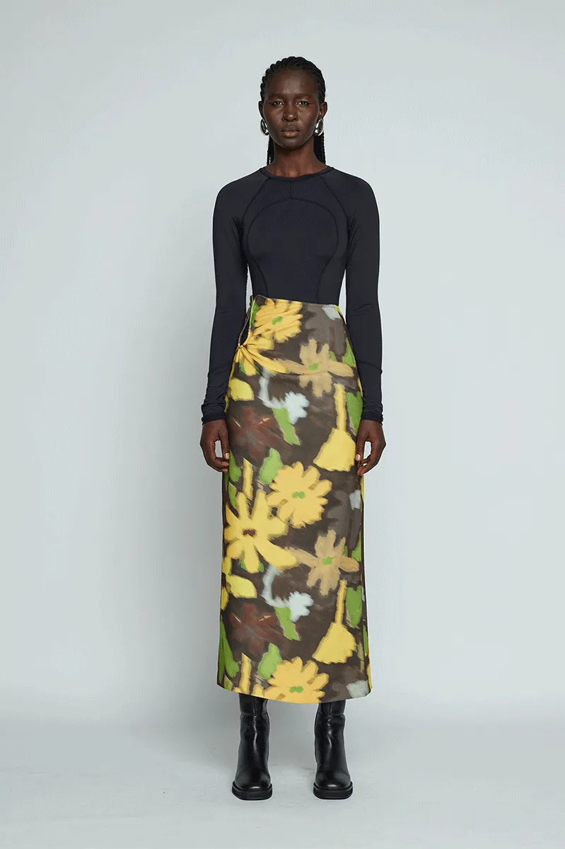 Ella Maxi Skirt - Acid Flowers