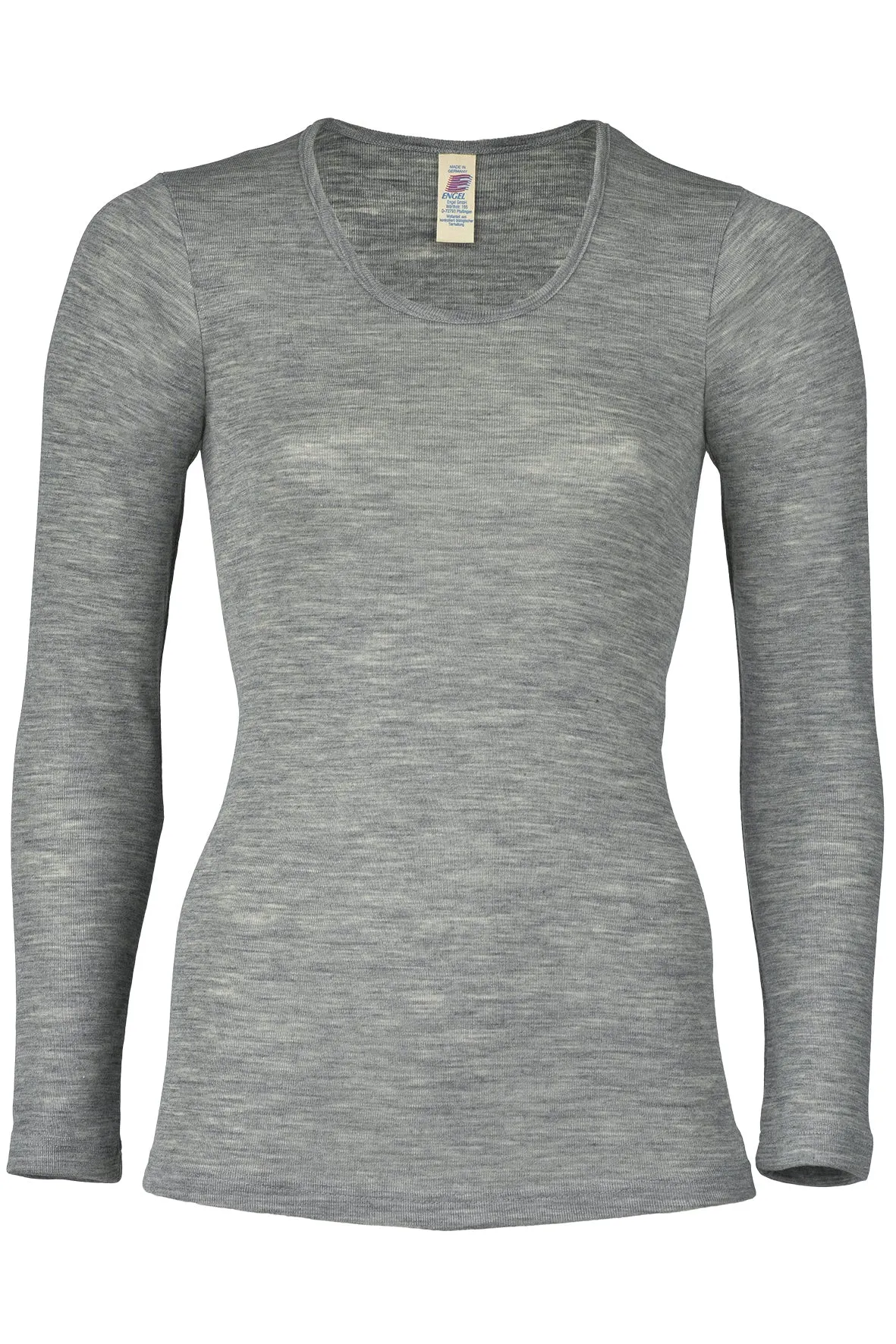 Engel Women Long Sleeve Shirt with Round Neck, Merino Wool/Silk