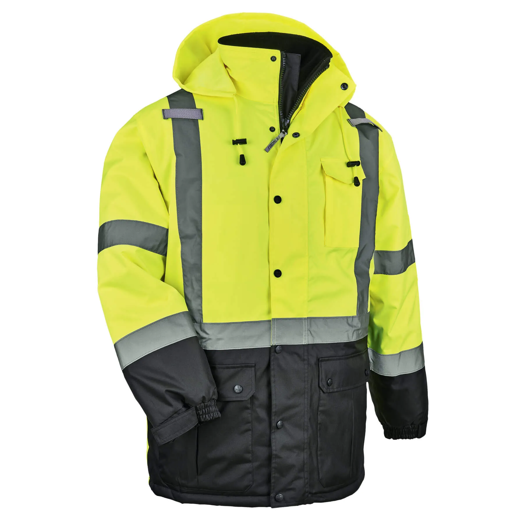 Ergodyne 25563 GloWear 8384 Type R Class 3 Thermal Parka, Medium, HV Lime