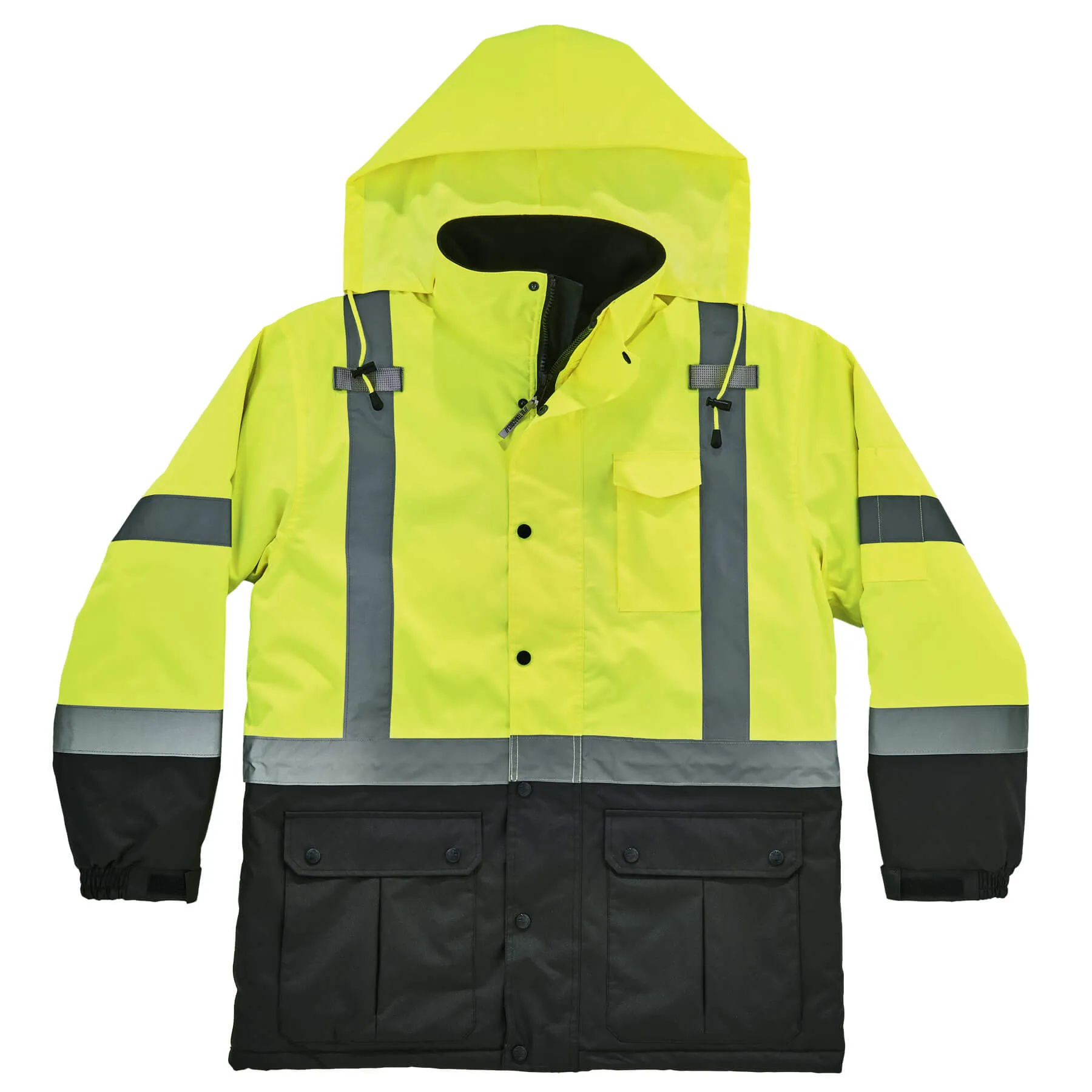 Ergodyne 25563 GloWear 8384 Type R Class 3 Thermal Parka, Medium, HV Lime