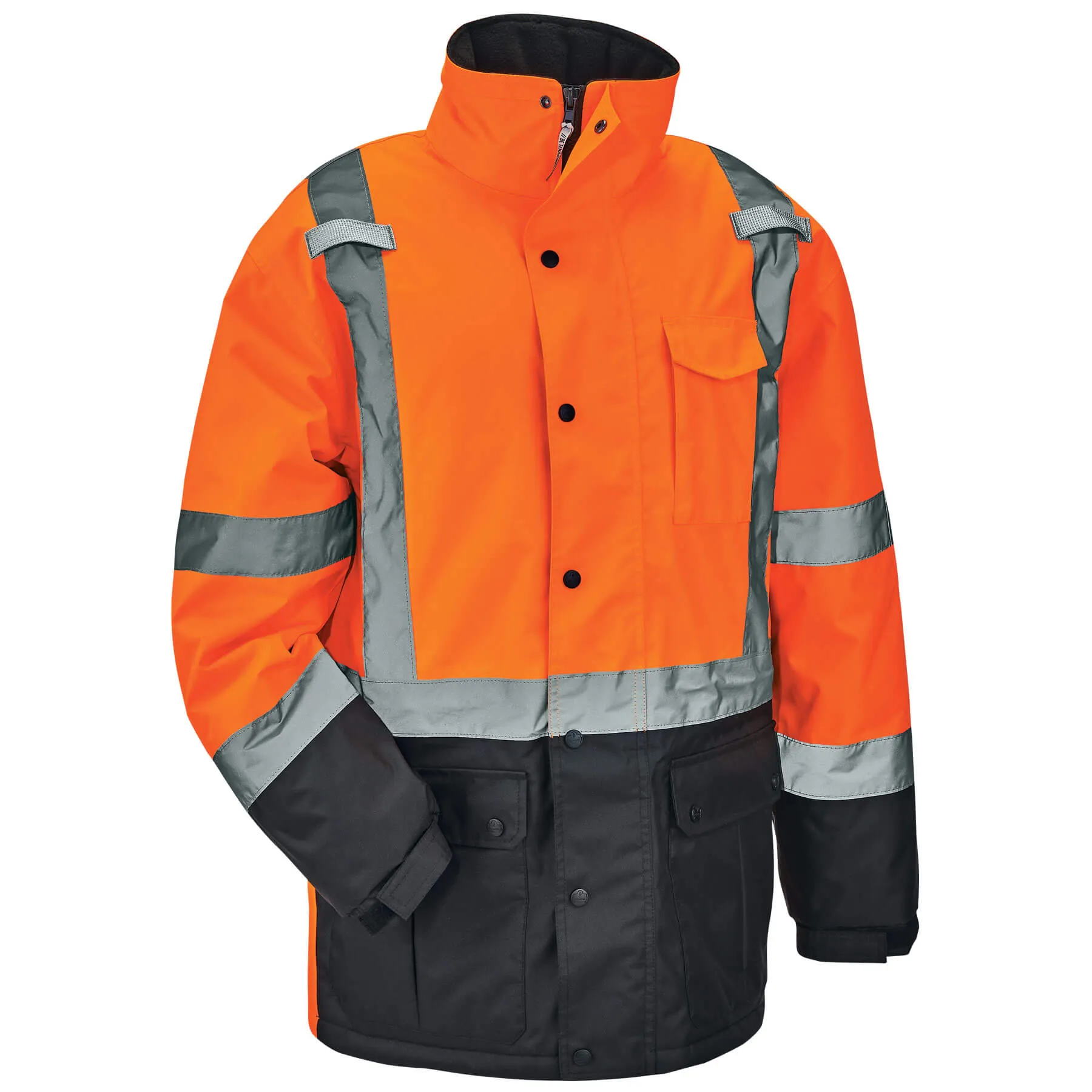 Ergodyne 25574 GloWear 8384 Type R Class 3 Thermal Parka, Large, HV Orange