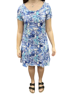 Escape by Habitat Batik Scoopneck Pocket Dress E81440-Marina