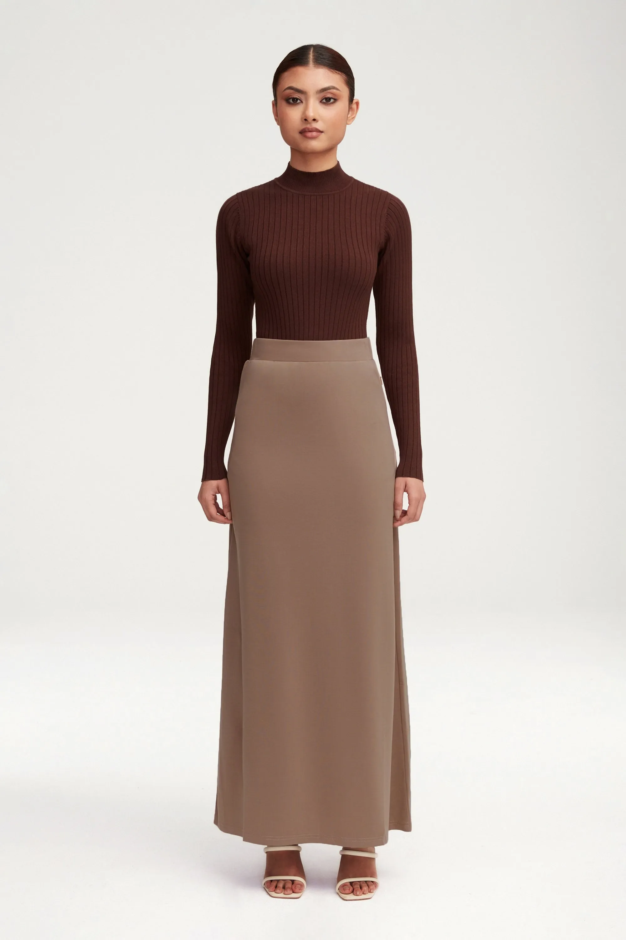 Essential Jersey Maxi Skirt - Taupe