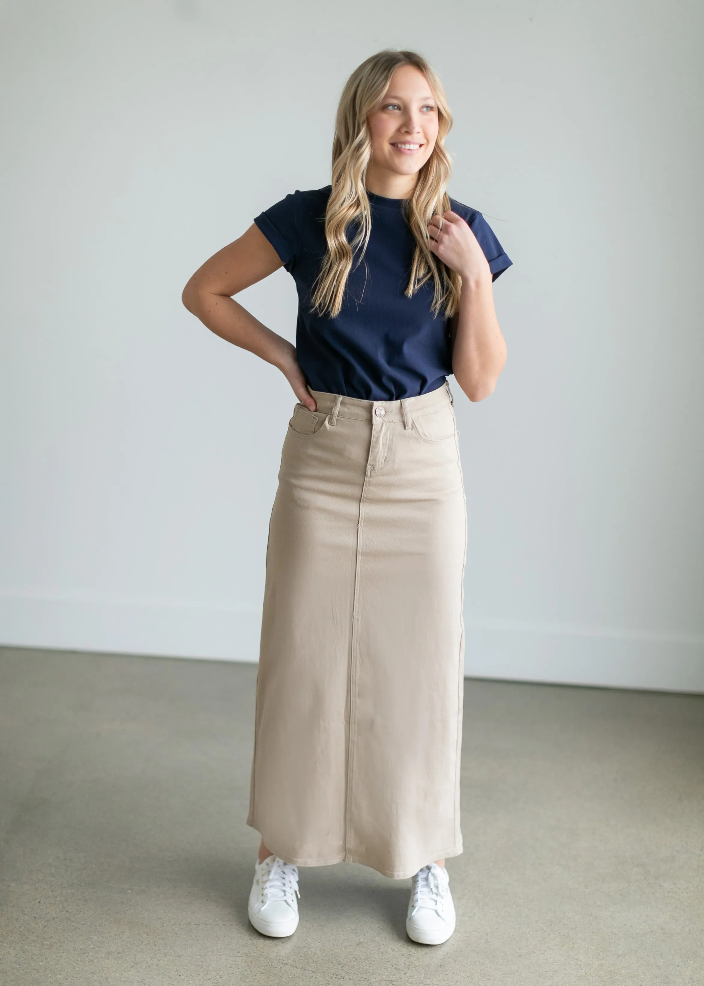 Faith Long Denim Maxi Skirt - FINAL SALE