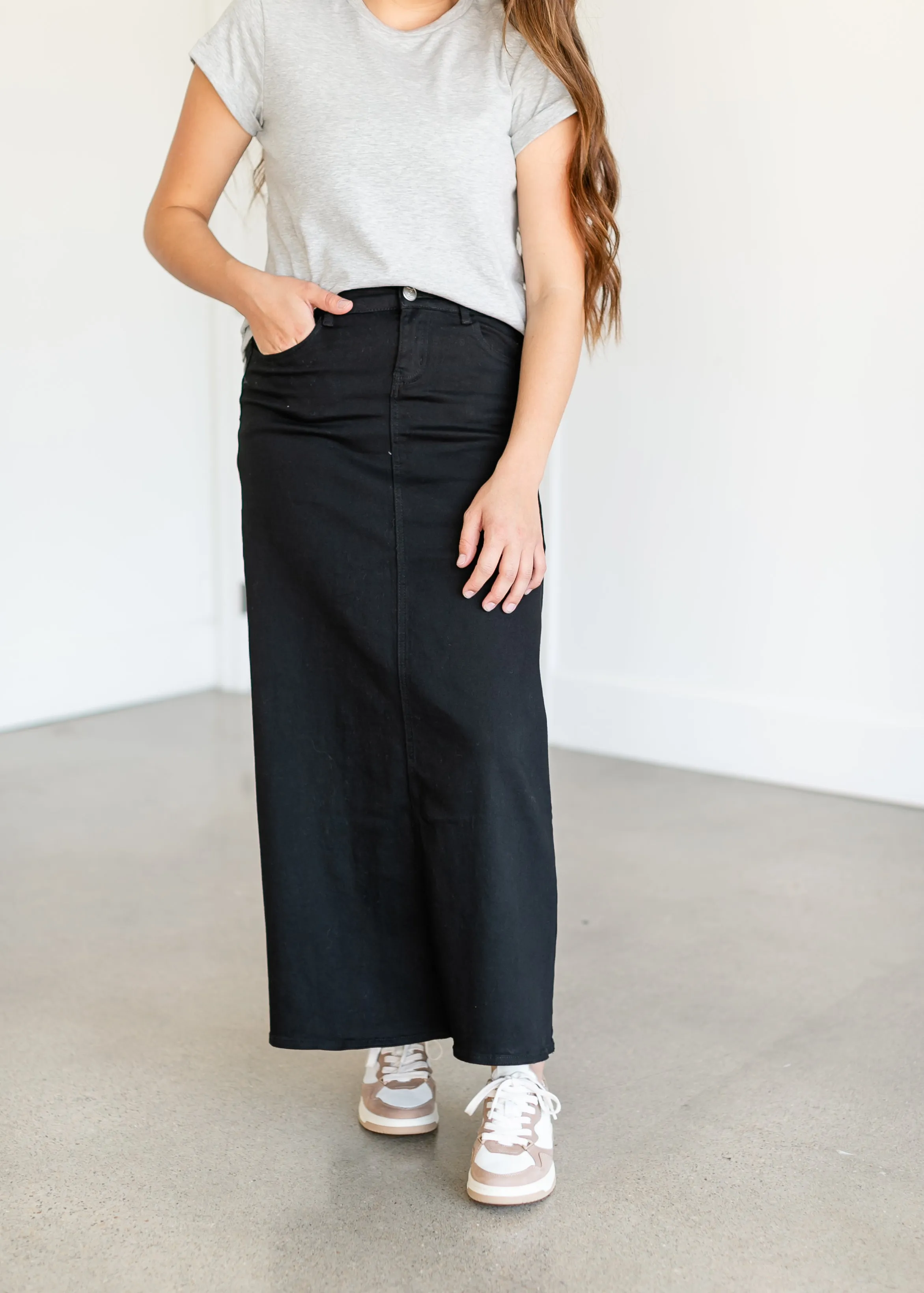 Faith Long Denim Maxi Skirt - FINAL SALE