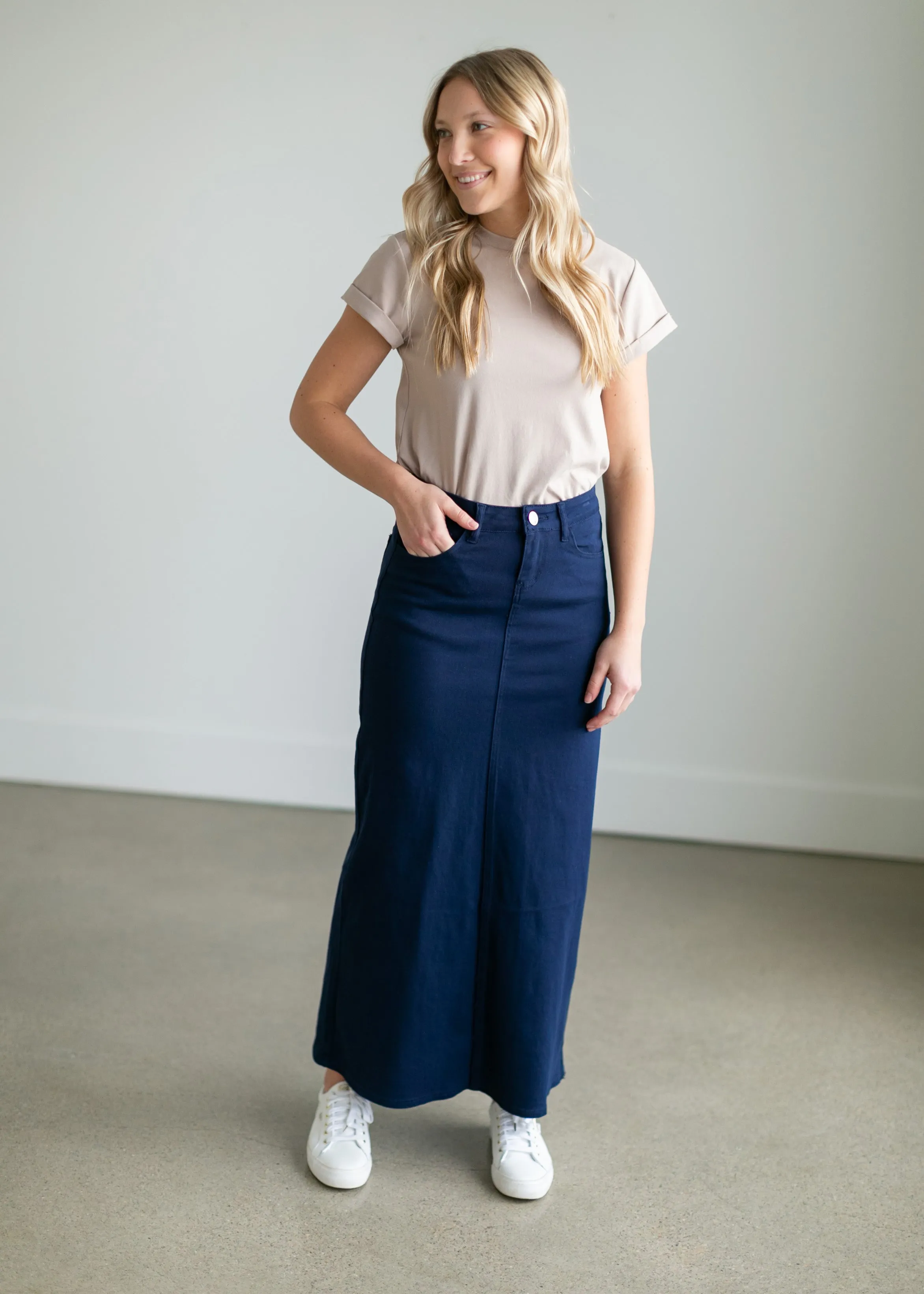 Faith Long Denim Maxi Skirt - FINAL SALE