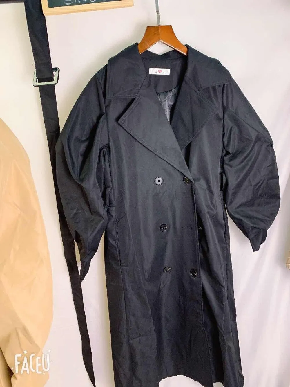 Fall /Autumn Casual Vintage Double Breasted Simple Classic Long Trench Coat