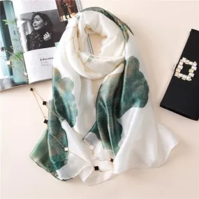 Fashion Silk Scarf Printed Bandana Shawl #LZ121