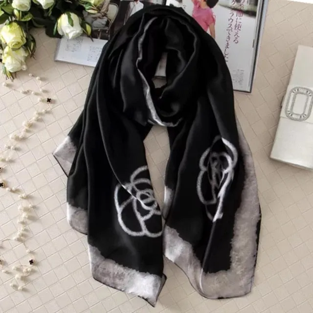 Fashion Silk Scarf Printed Bandana Shawl #LZ121