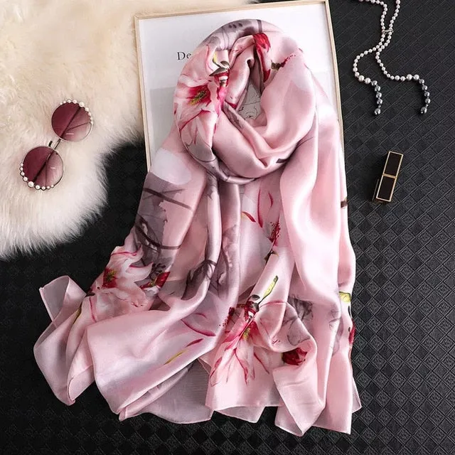 Fashion Silk Scarf Printed Bandana Shawl #LZ121