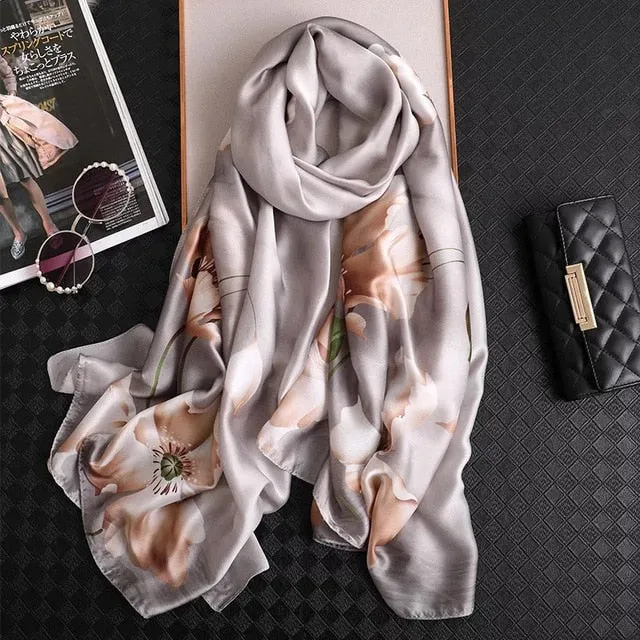 Fashion Silk Scarf Printed Bandana Shawl #LZ121