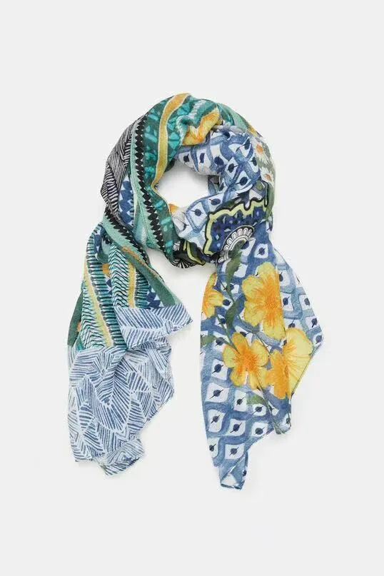 Fashion yellow printed scarf shawl SPAIN scarf