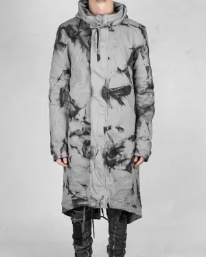 Fishtail parka coat smoke