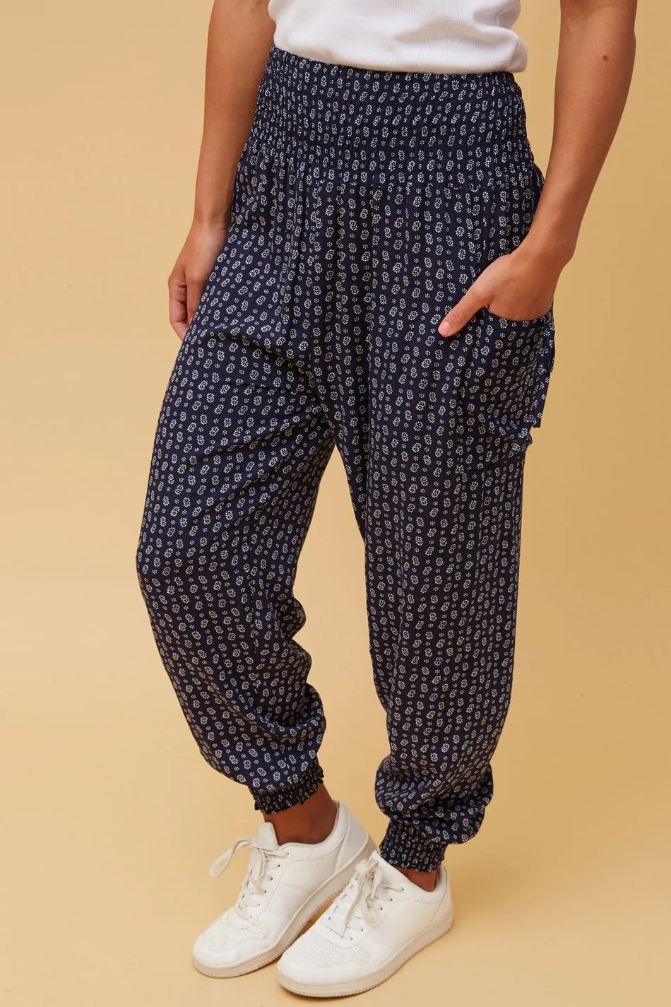 FLORAL BOHO HAREM PANTS