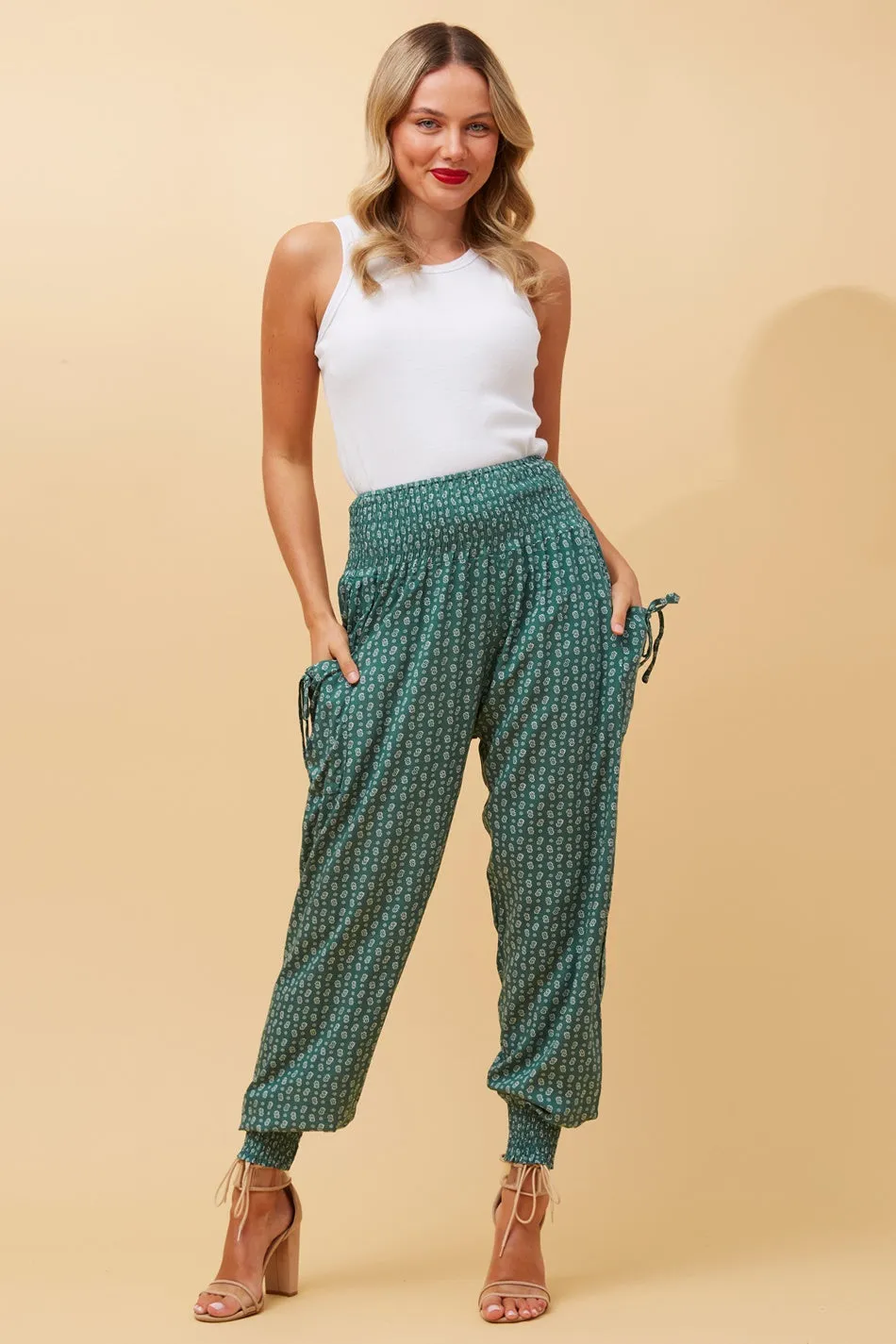 FLORAL BOHO HAREM PANTS