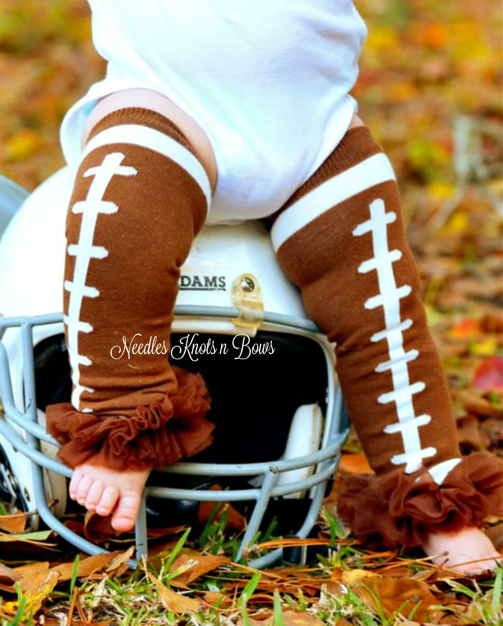 Football Leg Warmers with Ruffles, Baby, Toddler Leg Warmers