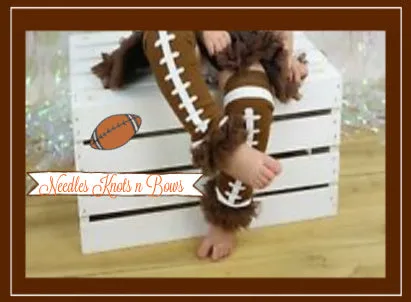 Football Leg Warmers with Ruffles, Baby, Toddler Leg Warmers