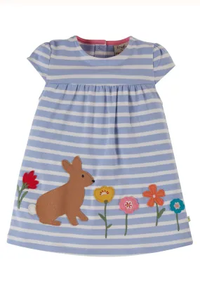 Frugi Little Layla Dress Lavender Breton Rabbit