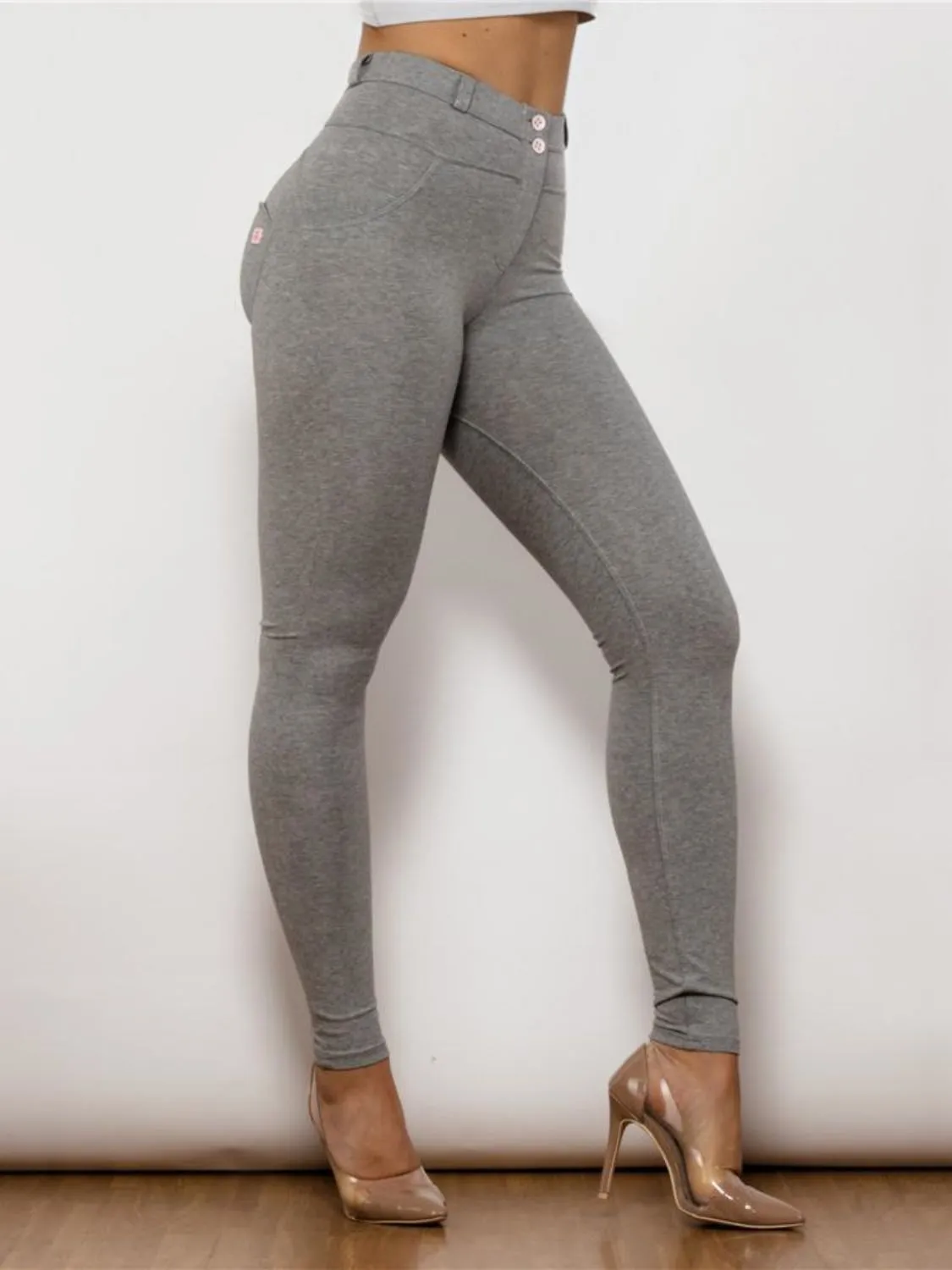 Full Size Contrast Detail High Waist Leggings