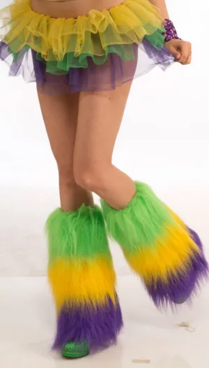 Fur Mardi Gras Leg Warmers